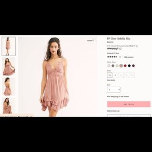 Free People one adella slip, size S